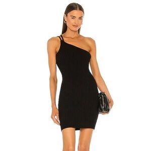 𝅺REVOLVE 525 | Nwt Ribbed One Shoulder Braided Mini Dress Size Xl